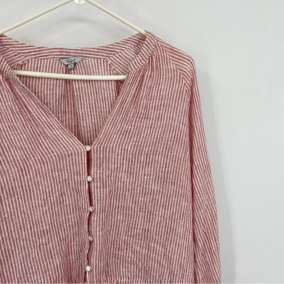 Rails Marti Scarlet Stripe Blouse Large - Picture 2 of 9